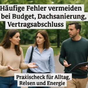 Fehlentscheidungen vermeiden bei Budget, Dach und Vertrag: Praxischeck für Alltag, Reisen und Energie